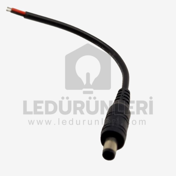 2.1mm Erkek+Dişi Jack, Adaptör Uzatma Kablosu 15cm Adaptör Kablosu Soketi - LED.01404