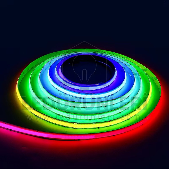 LightGo 12V WS2811 RGB Pixel COB Şerit LED 432 LED IP20 5 Metre | Adreslenebilir Şerit LED