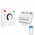 SP630E Akıllı LED Kontrol Cihazı & RC1 Duvar Tipi Tek Renk Dimmer Panel Seti | 5-24V 4 Bölge