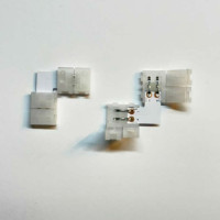 10mm Şerit LED L Birleştirme Aparatı | Köşe Dönüşlü Tek Renk Konnektör