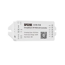 SP328E Bluetooth Mesh Grup Kurma LED Kontrol Cihazı | 5–24V SPI Pixel (900 Pixel) BanlanX App
