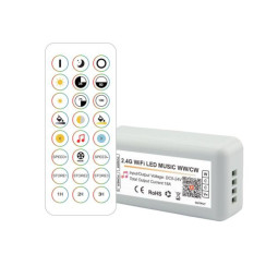Tuya WiFi + RF (24 tuş) WW/CW (CCT) LED Kontrolcü (5–24V)