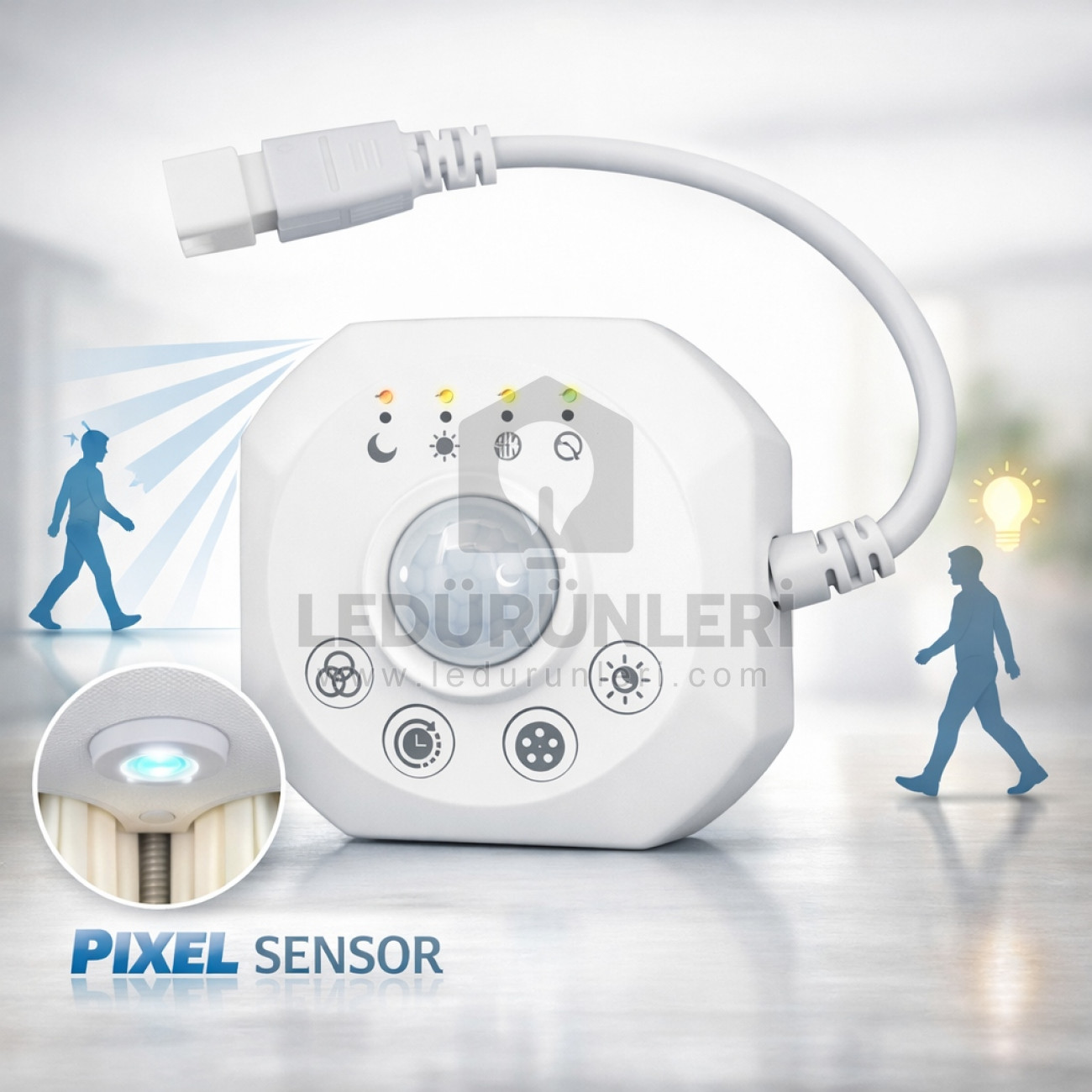 Genel Pixel LED Hareket Sensörü PIR Algılayıcılı Akıllı Sensör Modülü