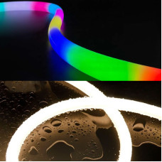 22mm 360° Silikon LED Neon Tüp | Şerit LED Uyumlu | İç & Dış Mekan Siyah Şeffaf Gövde