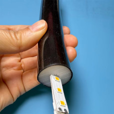 22mm 360° Silikon LED Neon Tüp | Şerit LED Uyumlu | İç & Dış Mekan Siyah Şeffaf Gövde