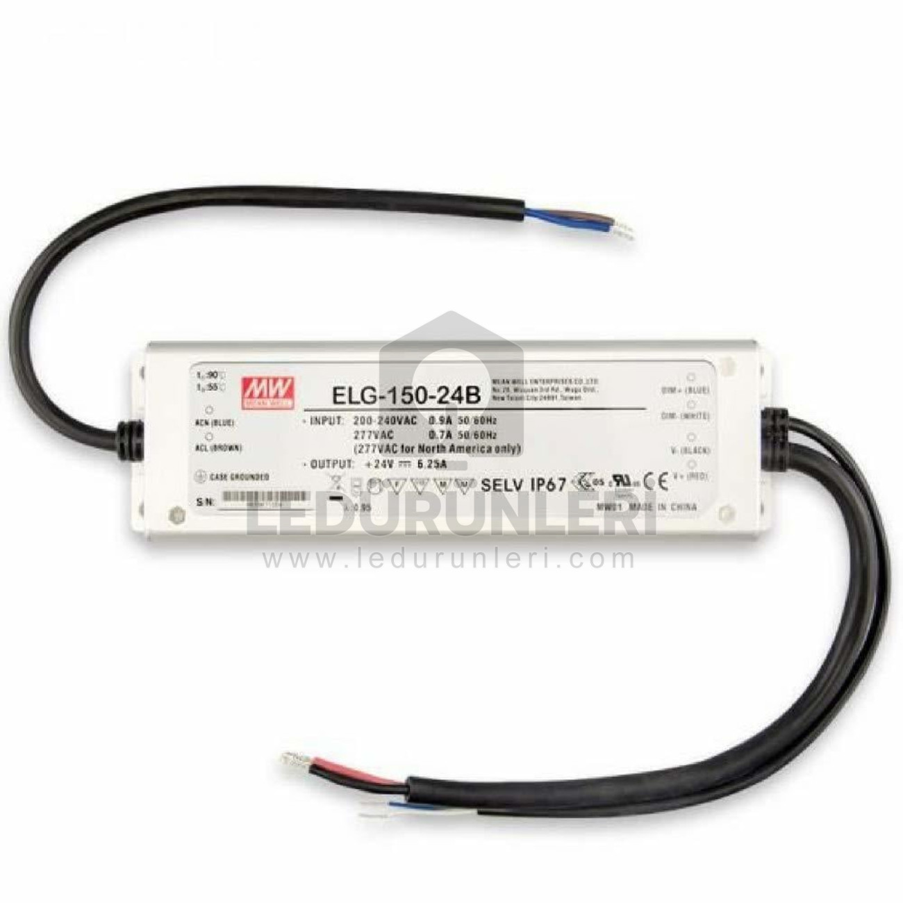 MeanWell ELG-150-24B 24V 6.25A 150W Dimmable LED Güç Kaynağı