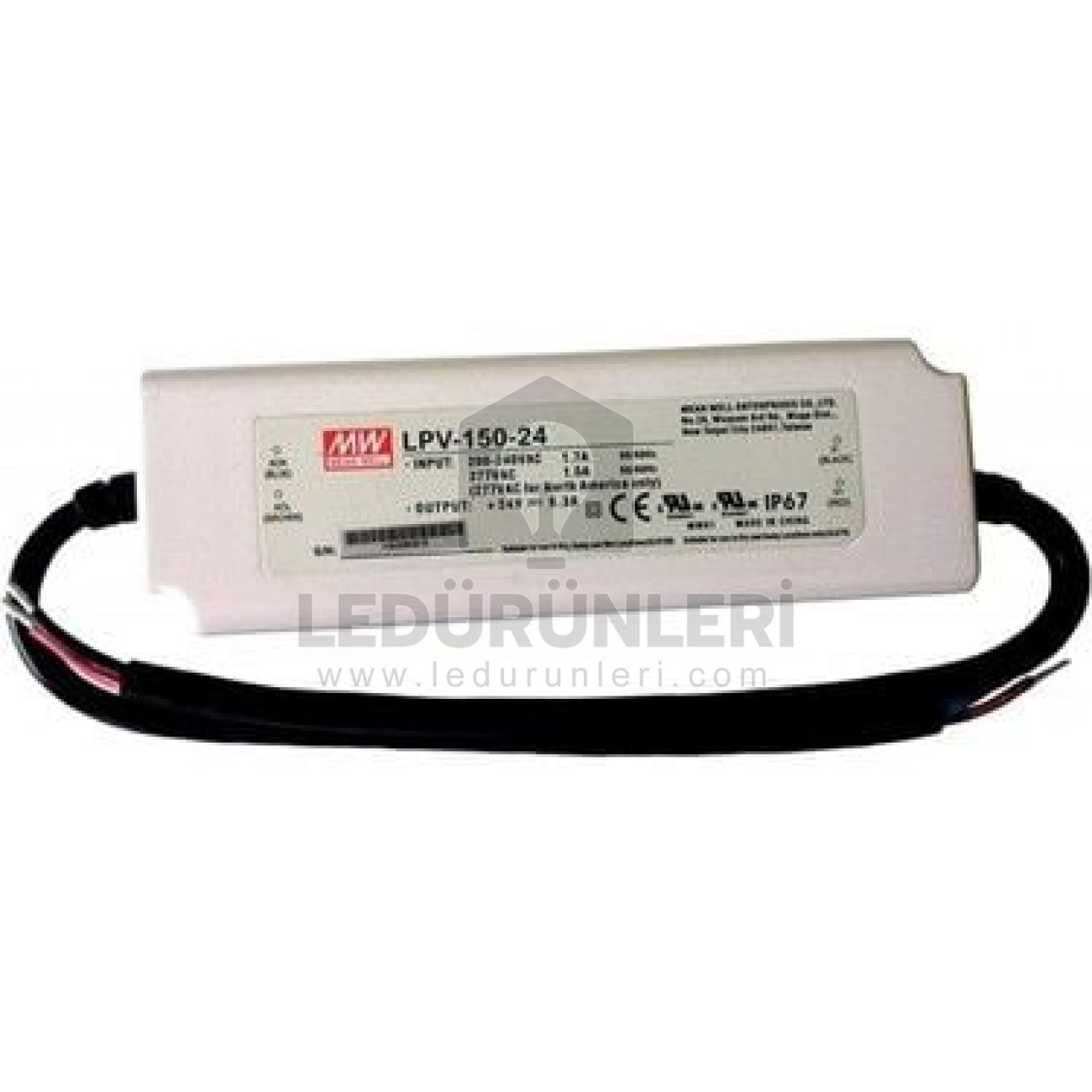 MeanWell 24V 6.3A IP67 Koruma Sınıflı LED Güç Kaynağı