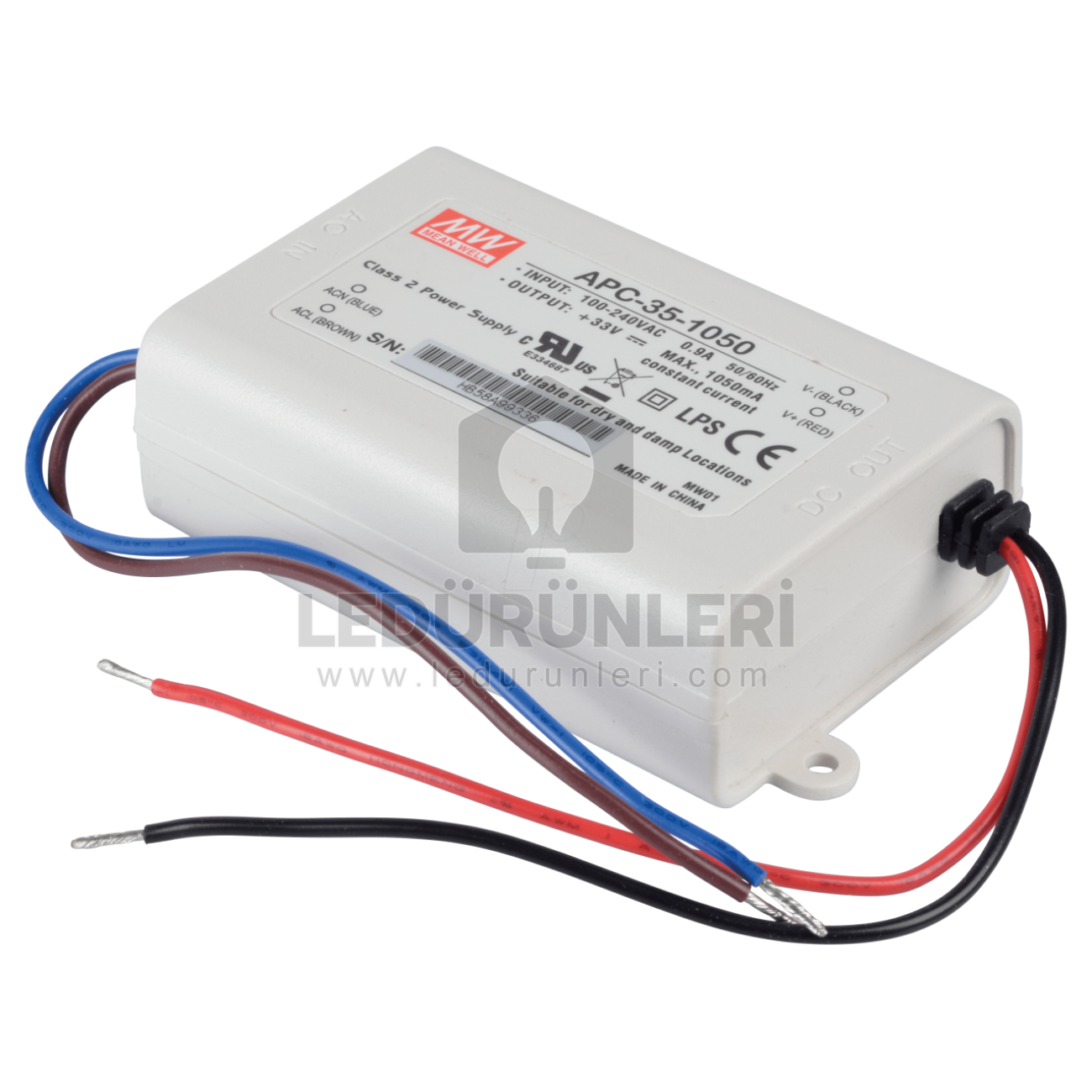 MeanWell APC-35-1050 11-33V 1050mA IP42 LED Güç Kaynağı