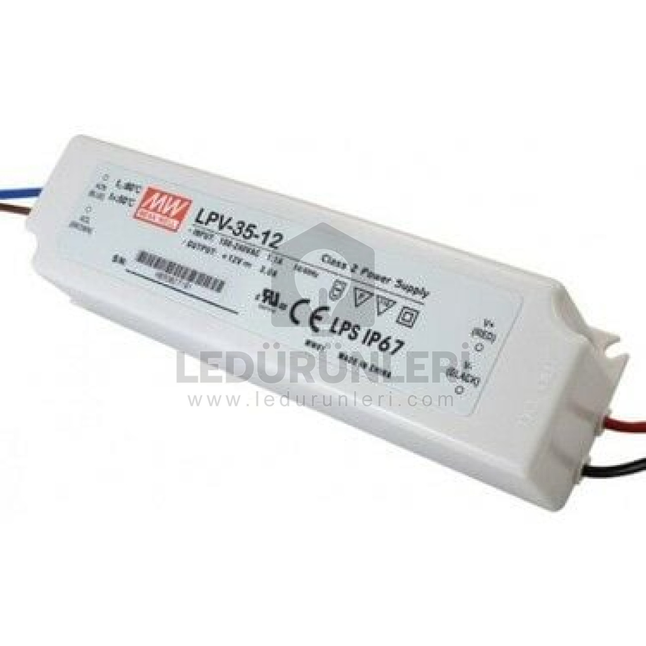 MeanWell 12V 3A IP67 Su Geçirmez LED Güç Kaynağı 36W