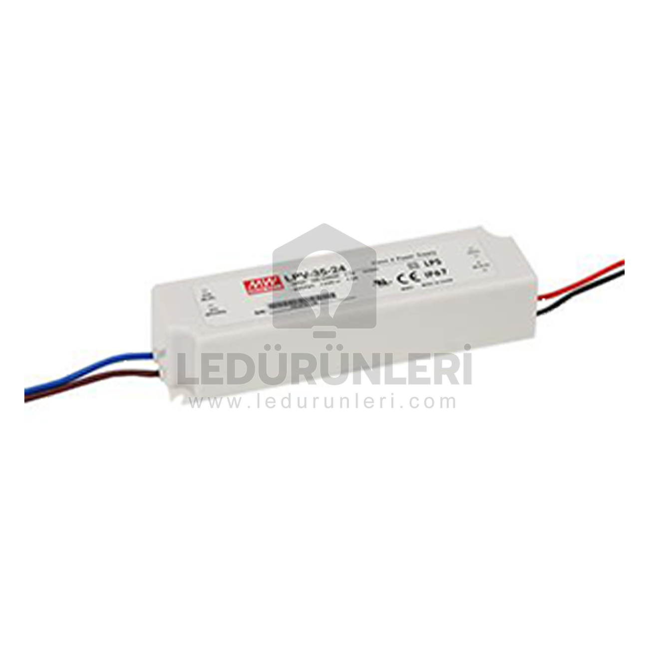 MeanWell LPV-35-24 24V 1.5A IP67 Su Geçirmez LED Güç Kaynağı