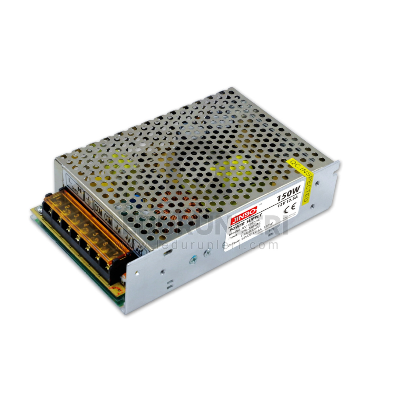 Jinbo 12V 12.5A Metal Kasa İç Mekan Adaptör - Yüksek Verimli Güç Kaynağı