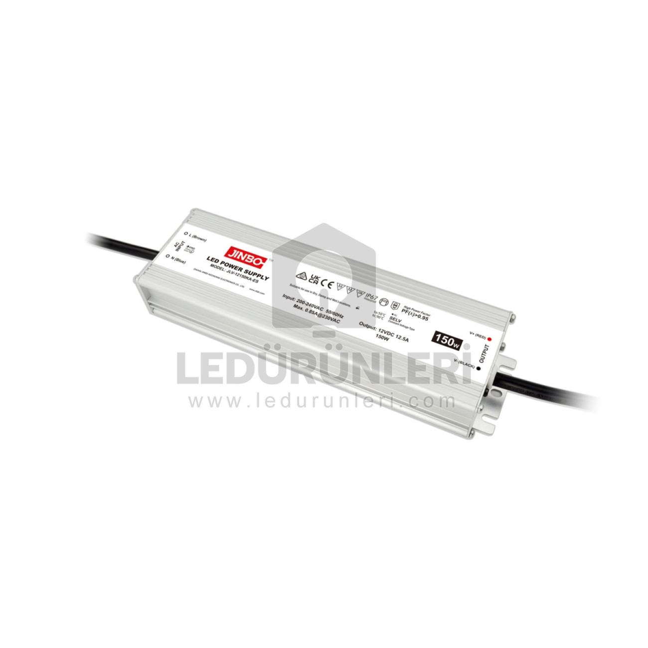 Jinbo JİNBO POWER 12V 12.5A Slim Dış Mekan Güç Adaptörü
