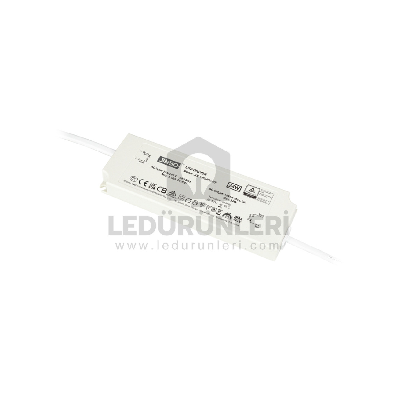 Jinbo 12V 2A Slim Plastik Kasa Dış Mekan Adaptör - Dayanıklı ve Verimli