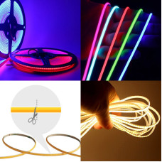 Mini COB Şerit LED 24V 3mm 400 LED IP20 Ultra İnce Şerit Led