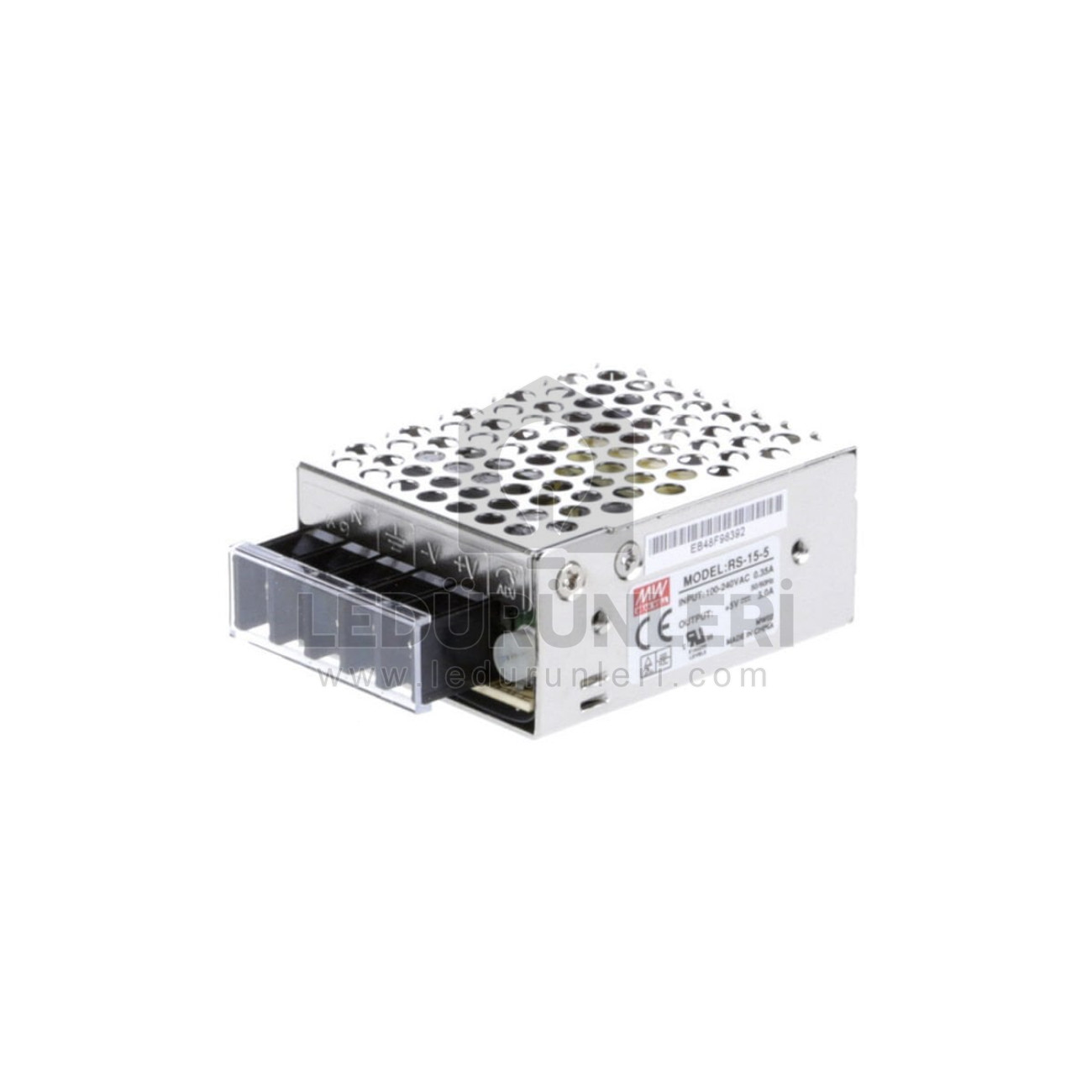 MeanWell RS-15-5 5 Volt 3 Amper Panel Montajlı Güç Kaynağı