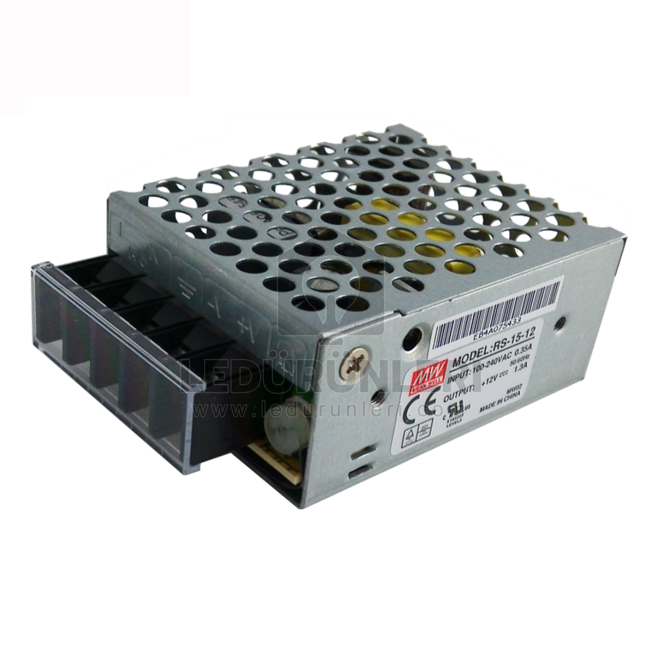 MeanWell RS-015-12 12 Volt DC 1,3 Amper Panel Montajlı Güç Kaynağı