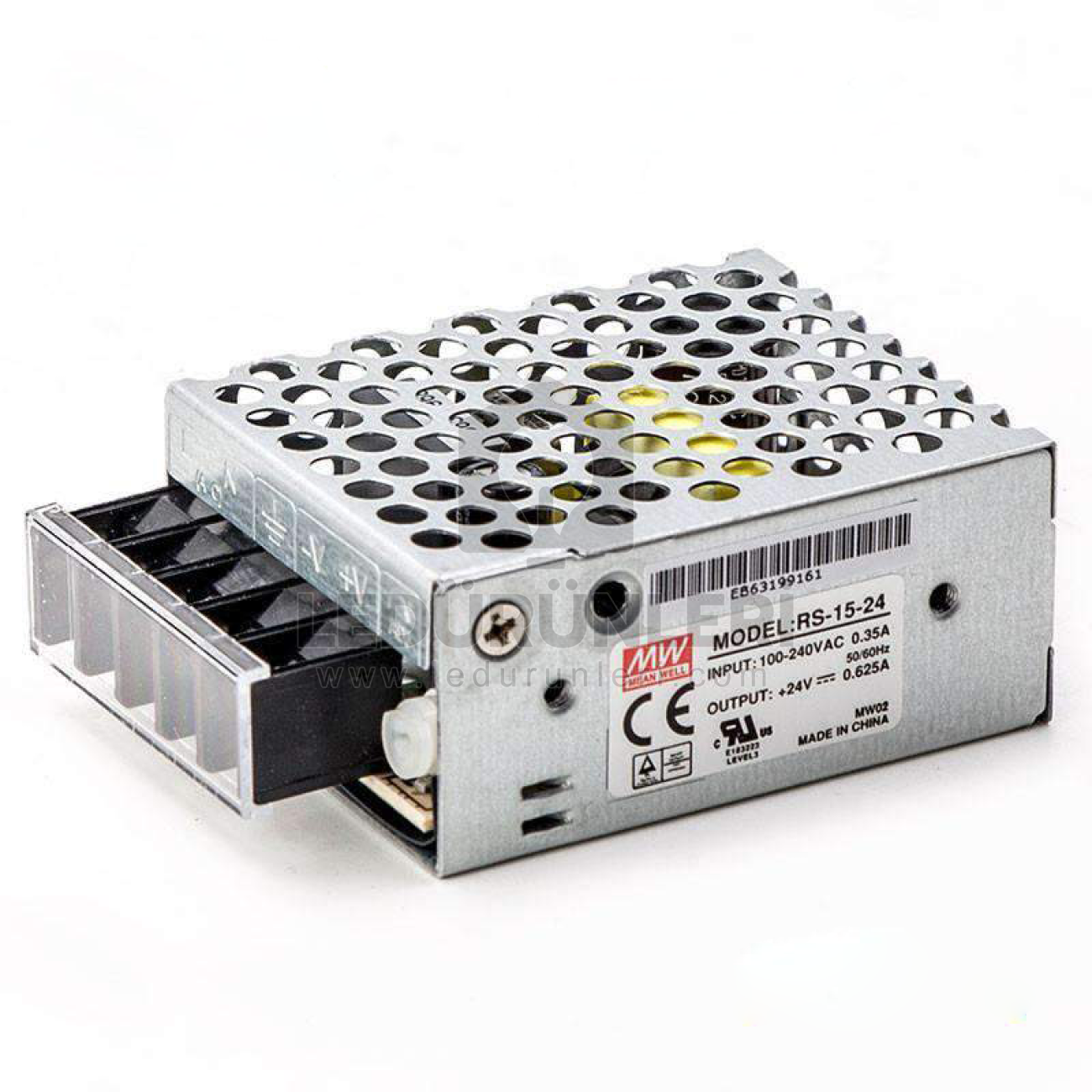 MeanWell RS-015-24 24 Volt 0,63 Amper Panel Montajlı Güç Kaynağı