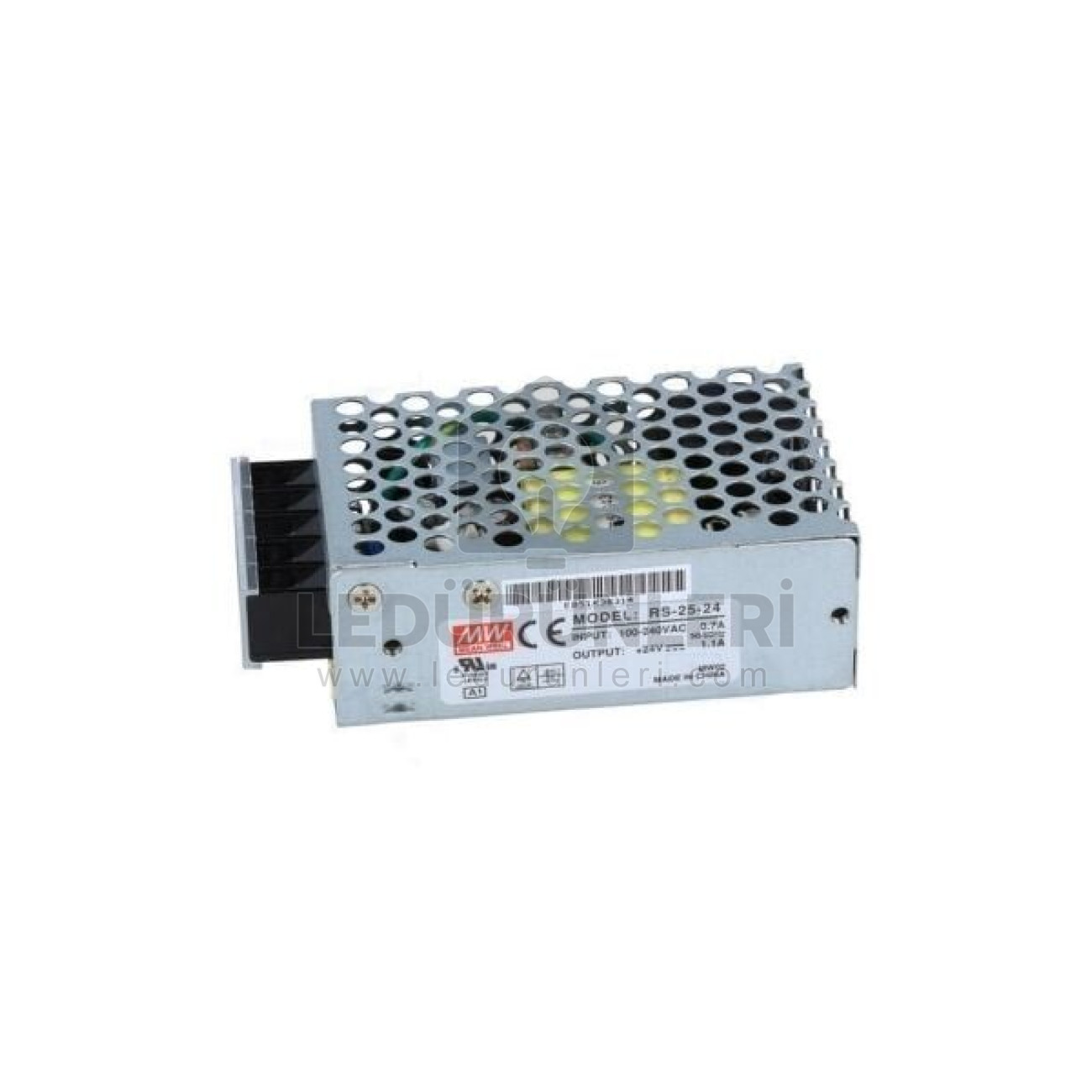 MeanWell RS-025-24 24 Volt DC 1.1 Amper Panel Montajlı Kutulu Güç Kaynağı
