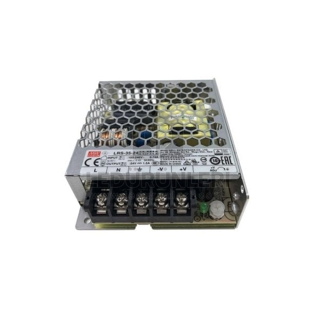 MeanWell LRS-035-24 24 Volt 1.5 Amper Kutulu Tip Güç Kaynağı