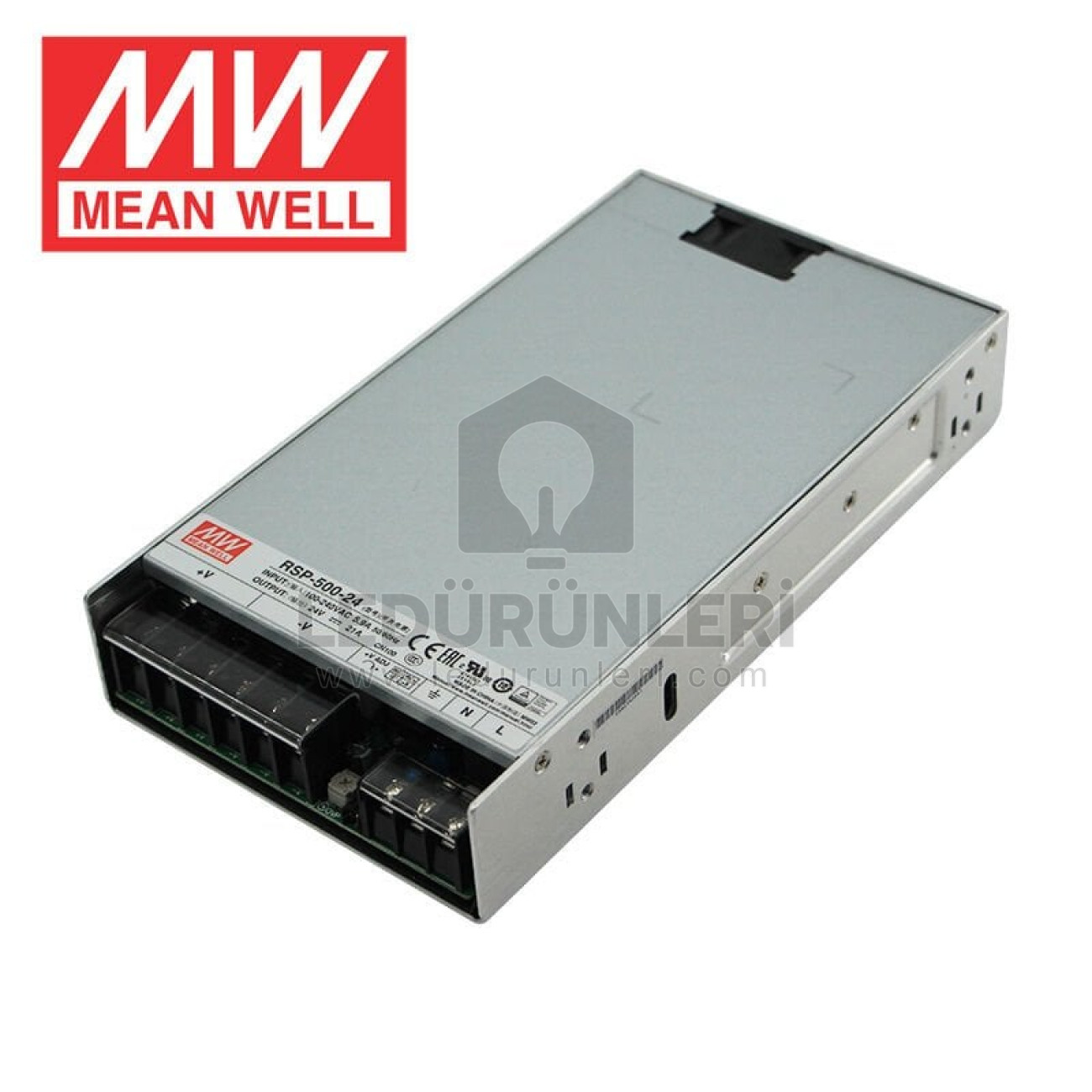 MeanWell RSP-500-24 24 Volt 21 Amper Panel Montajlı Güç Kaynağı
