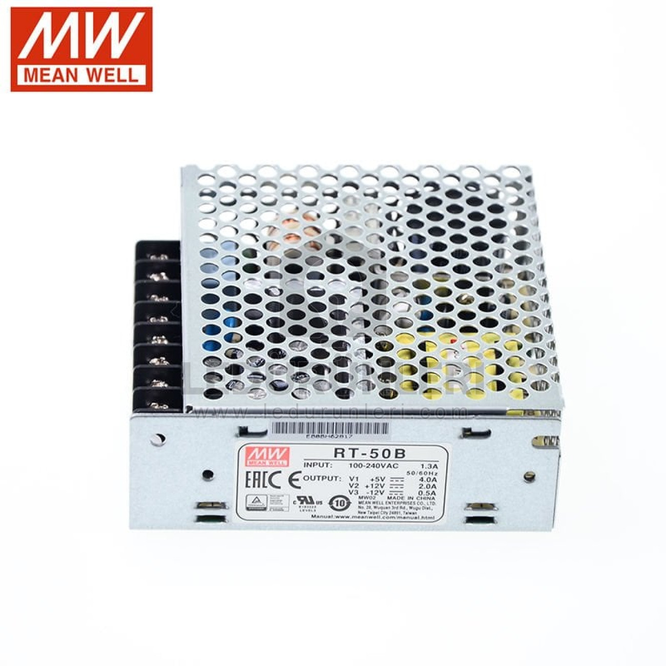 MeanWell RT-050B 50 Watt +5V/+12V/-12V DC Çoklu Çıkışlı Kutulu Güç Kaynağı