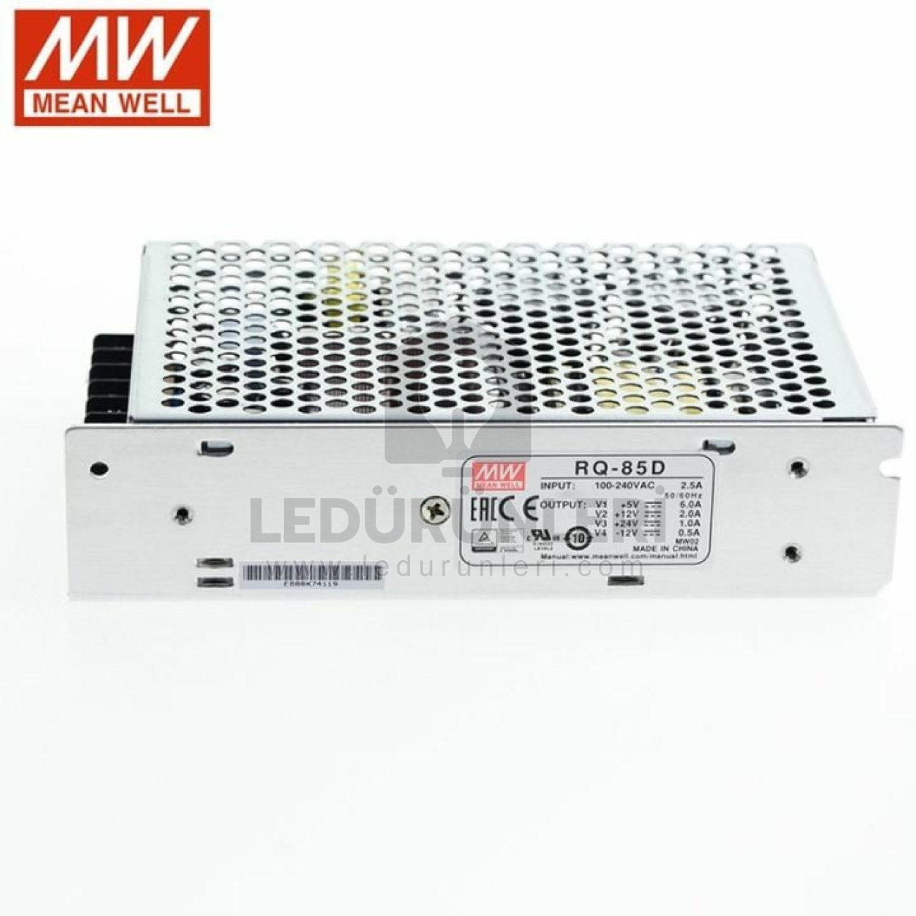 MeanWell RQ-85D Çoklu Çıkışlı 85W 5V/12V/24V/-12V DC Kutulu Güç Kaynağı
