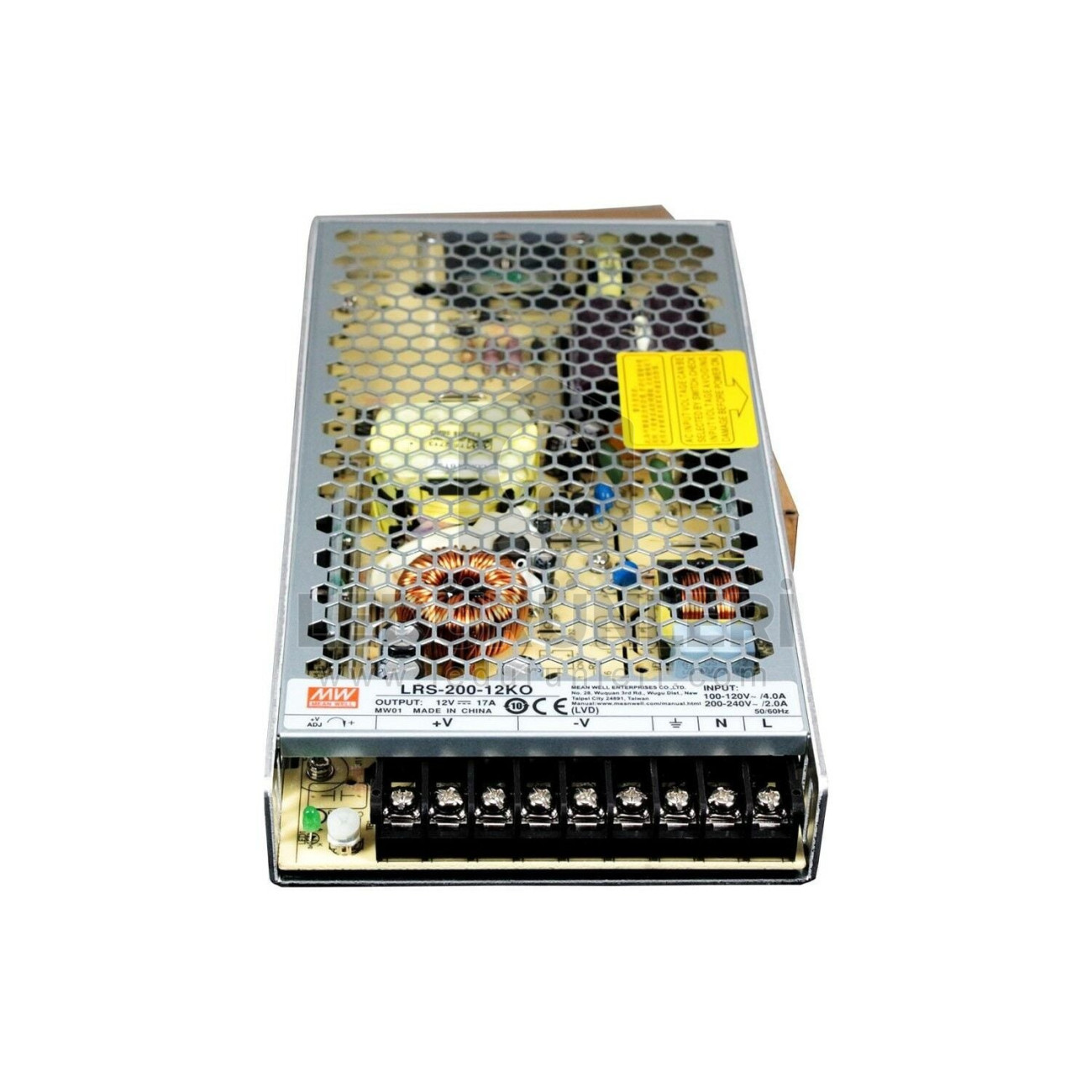 MeanWell LRS-200-12KO 12 Volt 17 Amper 204W Kutulu Ekonomik LED Güç Kaynağı