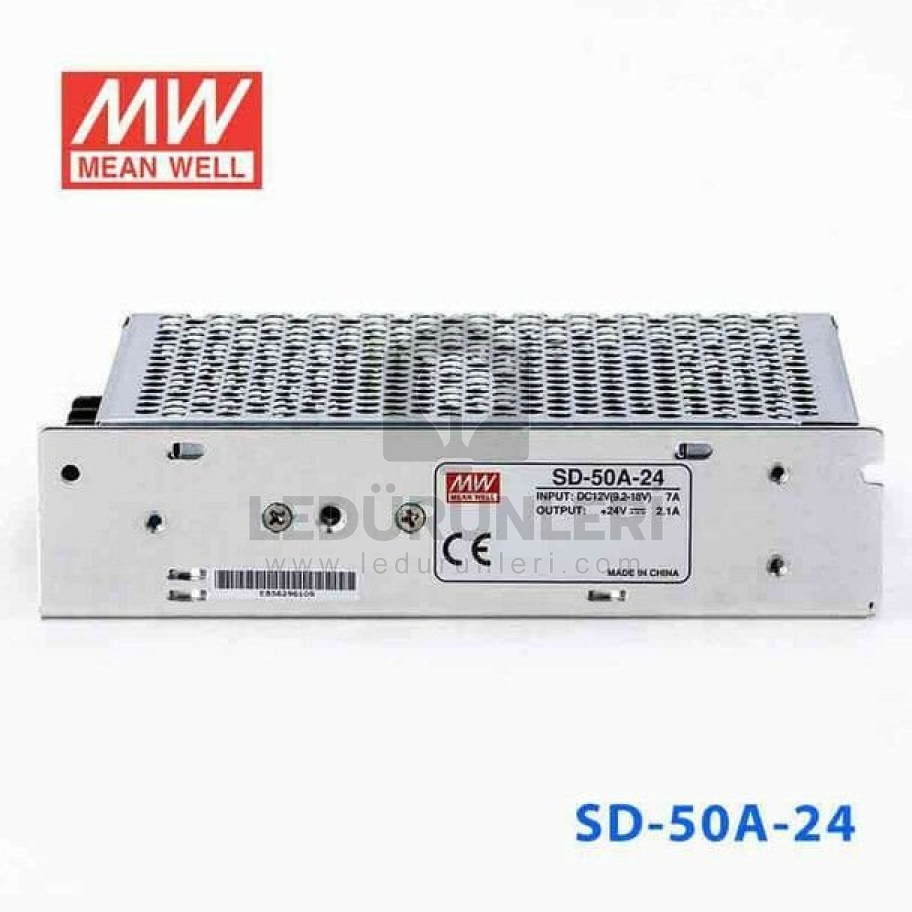 MeanWell SD-050A-24 9,2-18 Volt DC Girişten 24 Volt DC 2,1 Amper Kutulu Güç Kaynağı