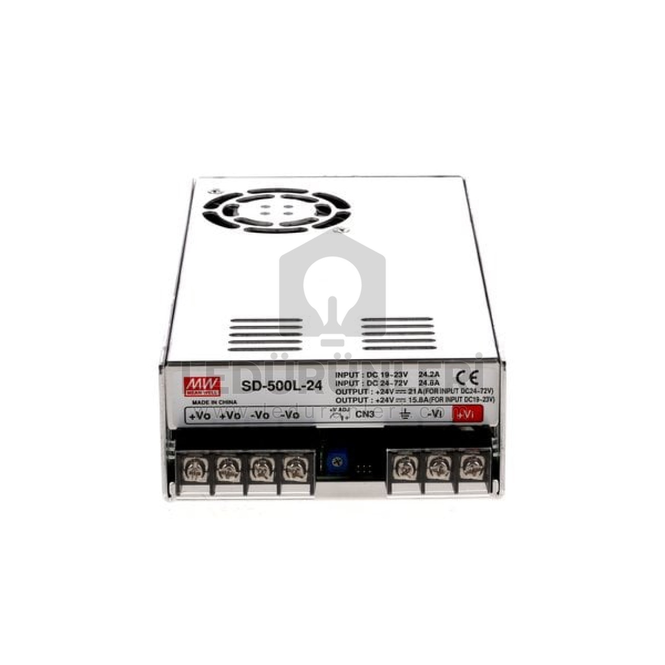 MeanWell SD-500L-24 19-72 Volt Giriş 24 Volt 21 Amper Kutulu Güç Kaynağı
