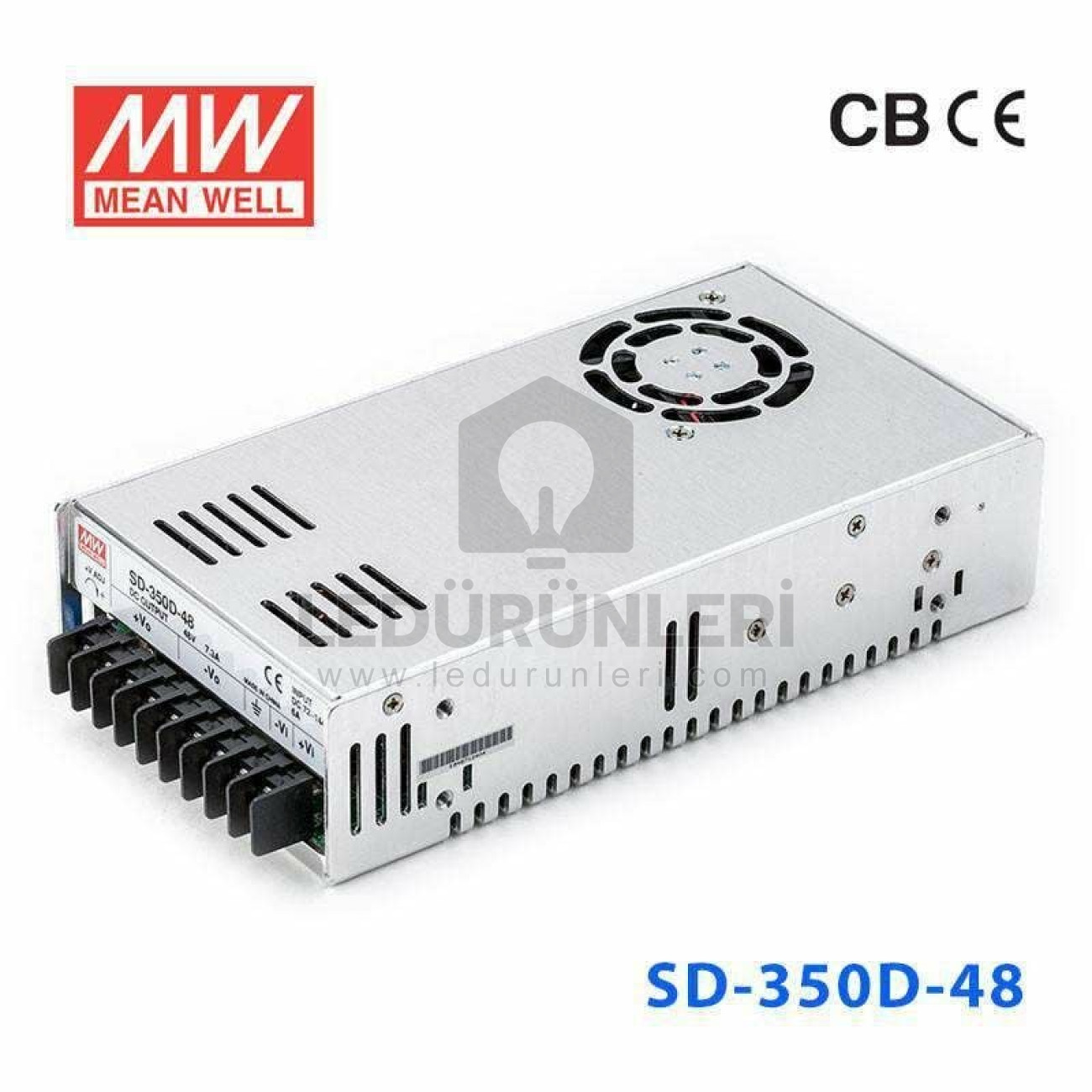 MeanWell SD-350D-48 72-144 Vdc Giriş - 48 Vdc 7,3 Amper Kutulu Güç Kaynağı