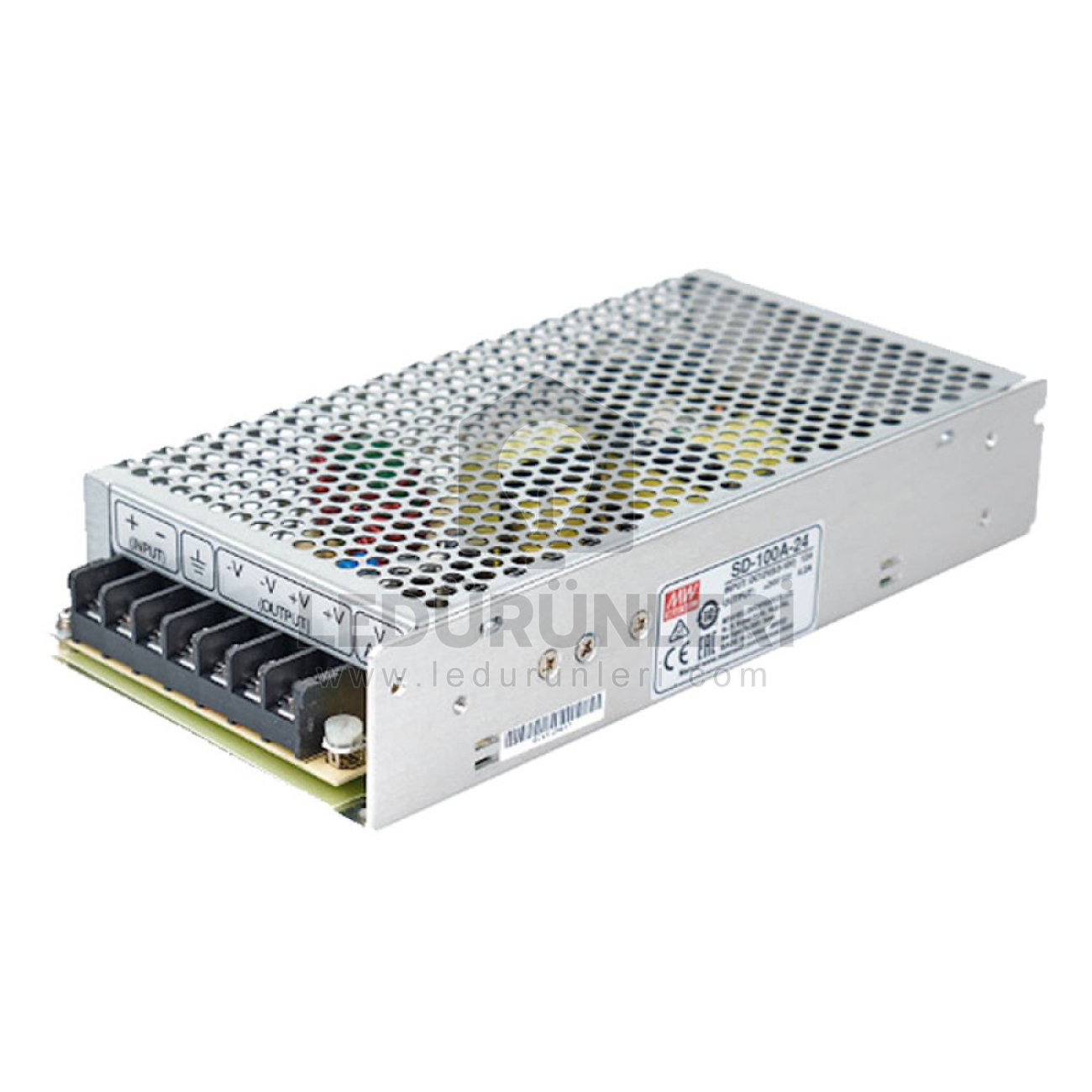 MeanWell SD-100A-24 9,5-18 Volt DC Girişten 24 Volt DC 4,2 Amper Kutulu Güç Kaynağı