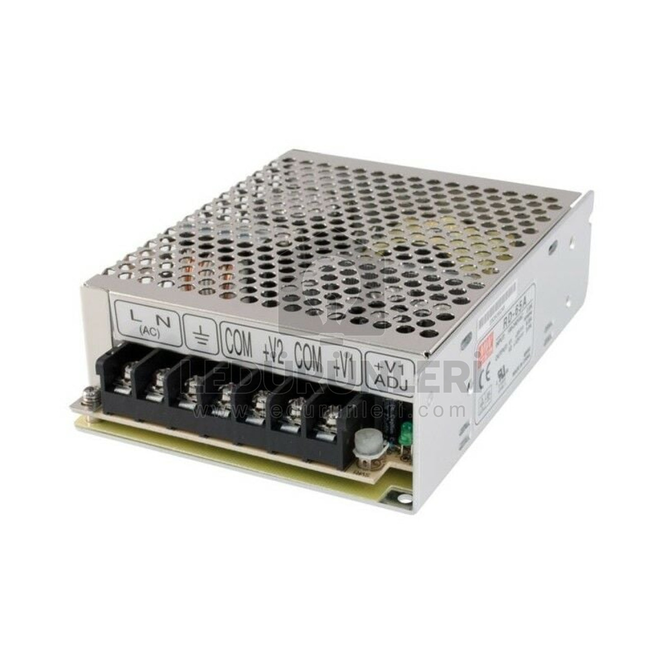 MeanWell +5/+12 Volt DC 8 Amper / 4 Amper RD-065A Kutulu Güç Kaynağı