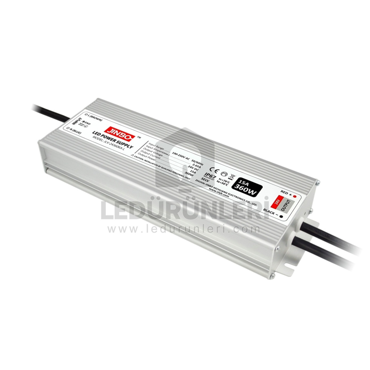 Jinbo 24V 15A Slim Dış Mekan Adaptör - Yüksek Verimli ve Dayanıklı