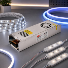24V 16.7A İç Mekan Slim Adaptör - Metal Kasa, Yüksek Verimli