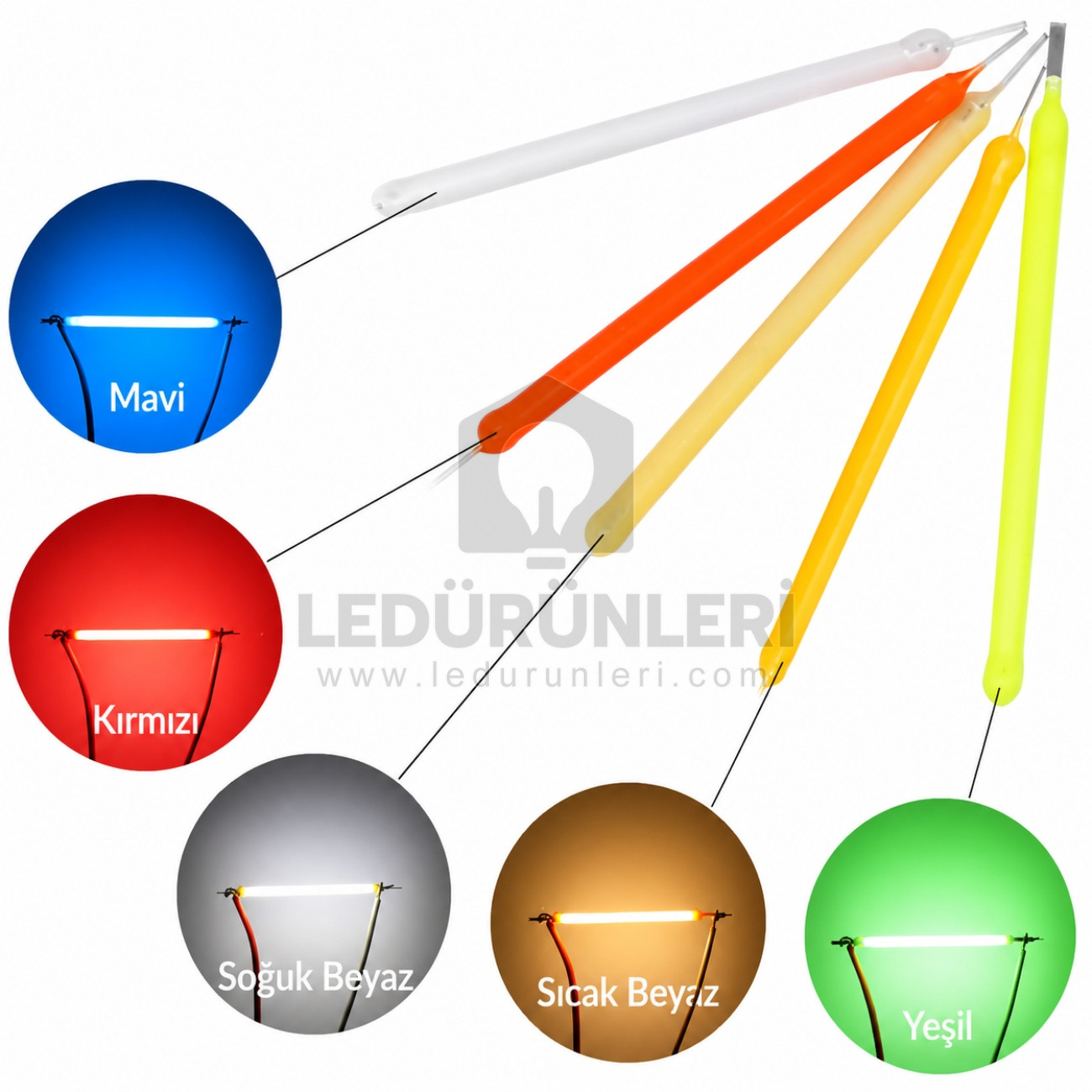 LightGo 38mm 12V Filament LED Çubuk | Dekoratif Ampul İçi LED Işık