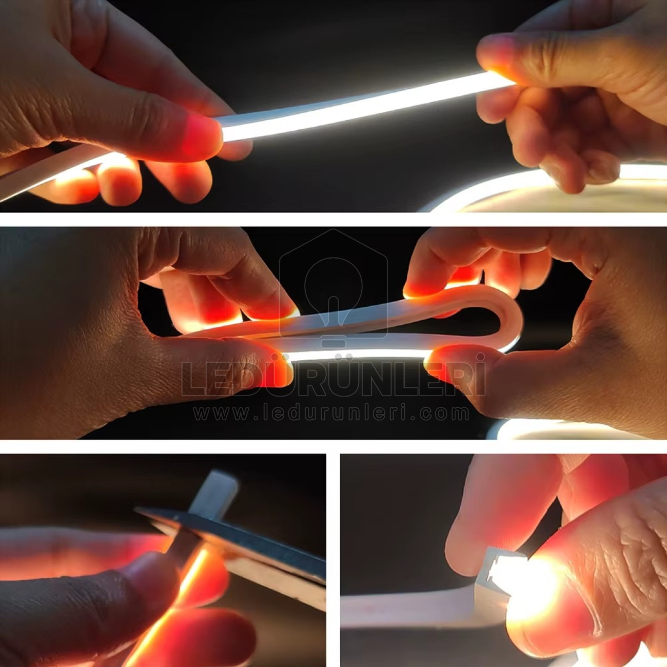 HI-LED 6x6 mm 24V IP67 Silikonlu Neon Led Şerit