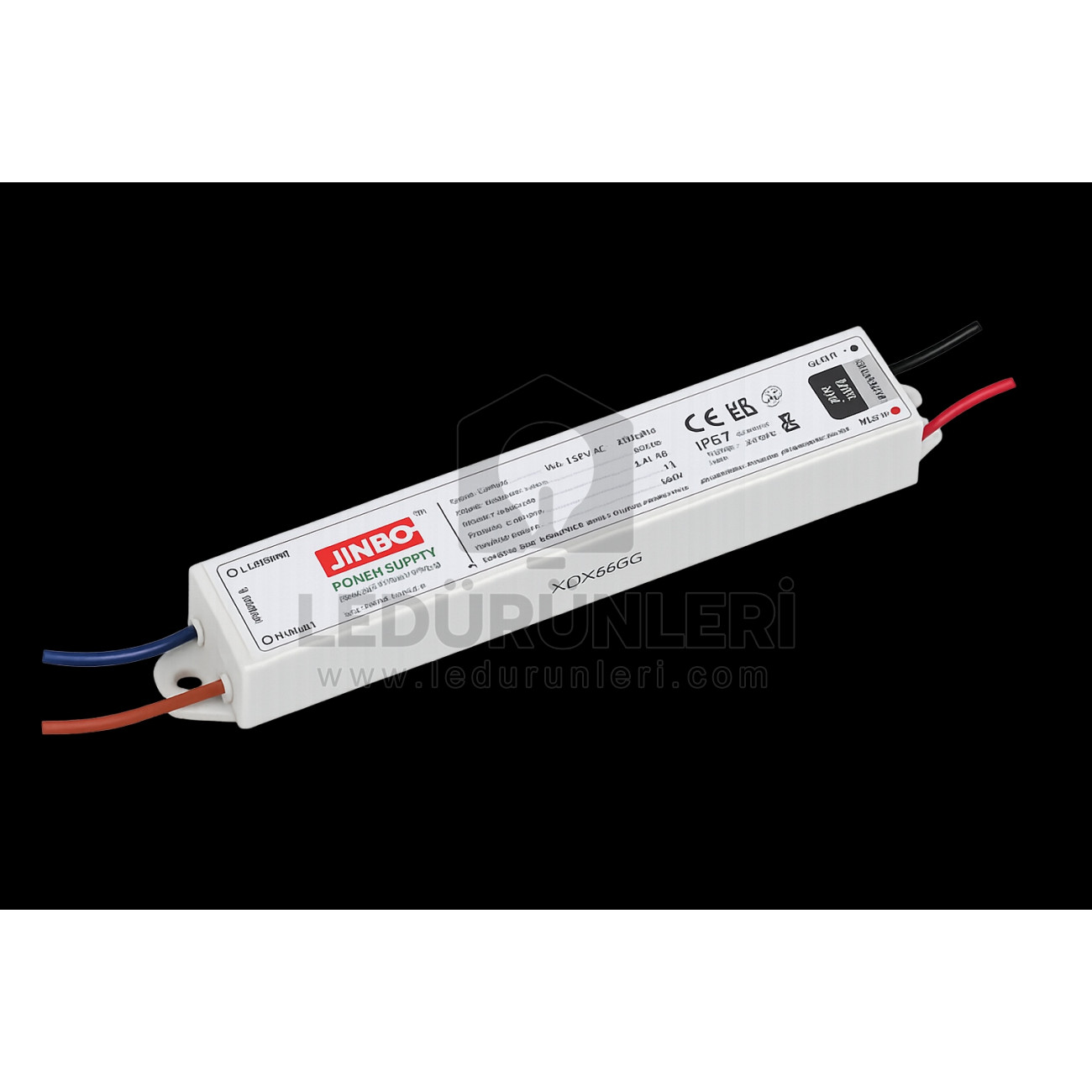 Jinbo 12V 3A IP67 Plastik Kasa Dış Mekan Adaptör Güç Kaynağı