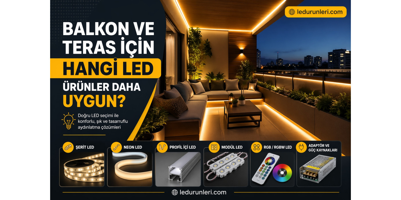 Balkon ve Teras İçin Hangi LED Ürünler Daha Uygun?