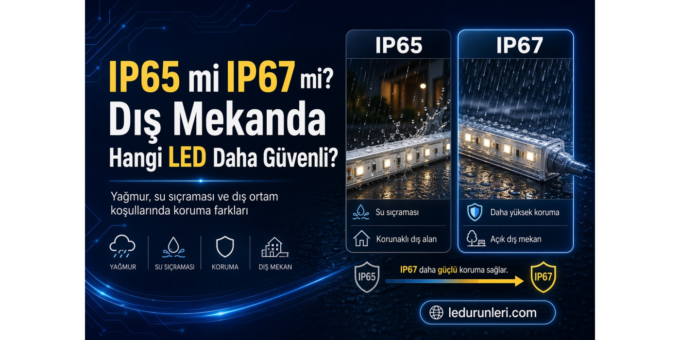 IP65 mi IP67 mi? Dış Mekanda Hangi LED Daha Güvenli?