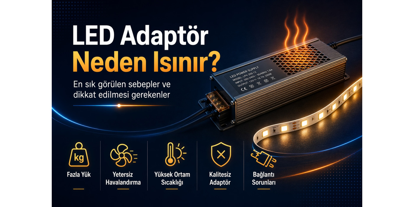 LED Adaptör Neden Isınır? En Sık Görülen Sebepler ve Dikkat Edilmesi Gerekenler