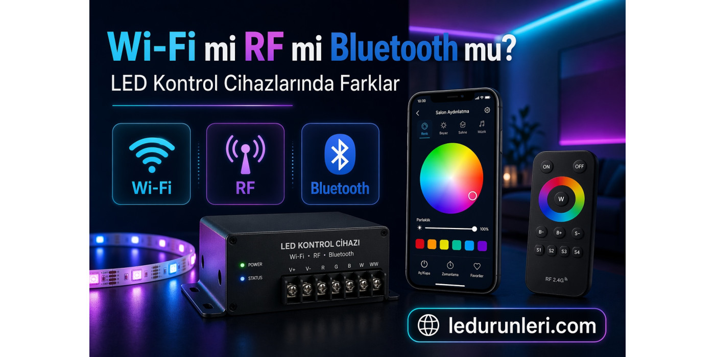 Wi-Fi mi RF mi Bluetooth mu? LED Kontrol Cihazlarında Farklar