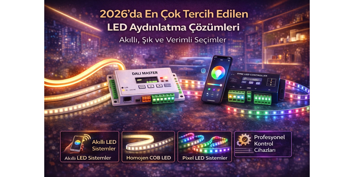 2026’da En Çok Tercih Edilen LED Aydınlatma Çözümleri: Akıllı, Şık ve Verimli Seçimler