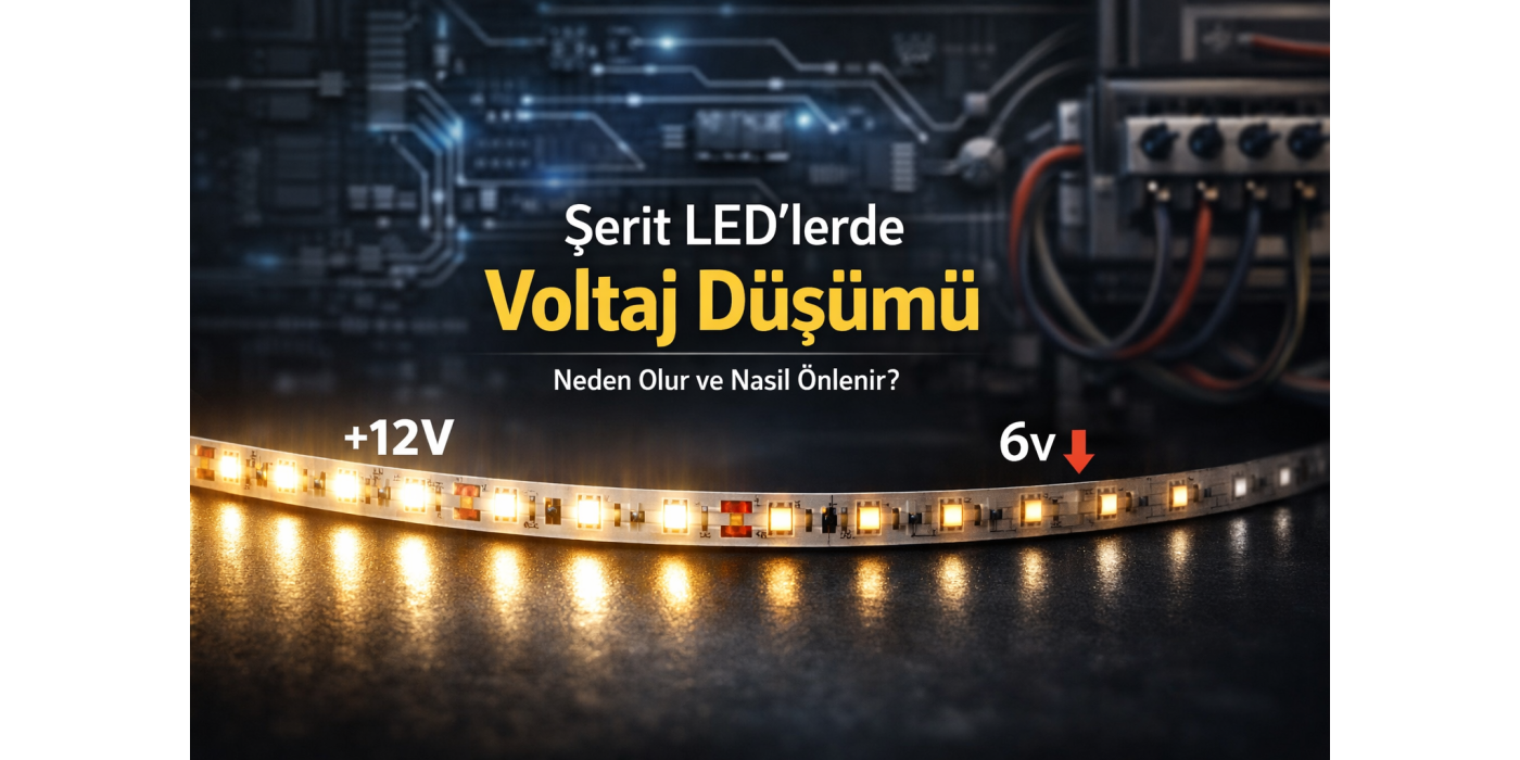Şerit LED’lerde voltaj düşümü neden olur, nasıl önlenir?