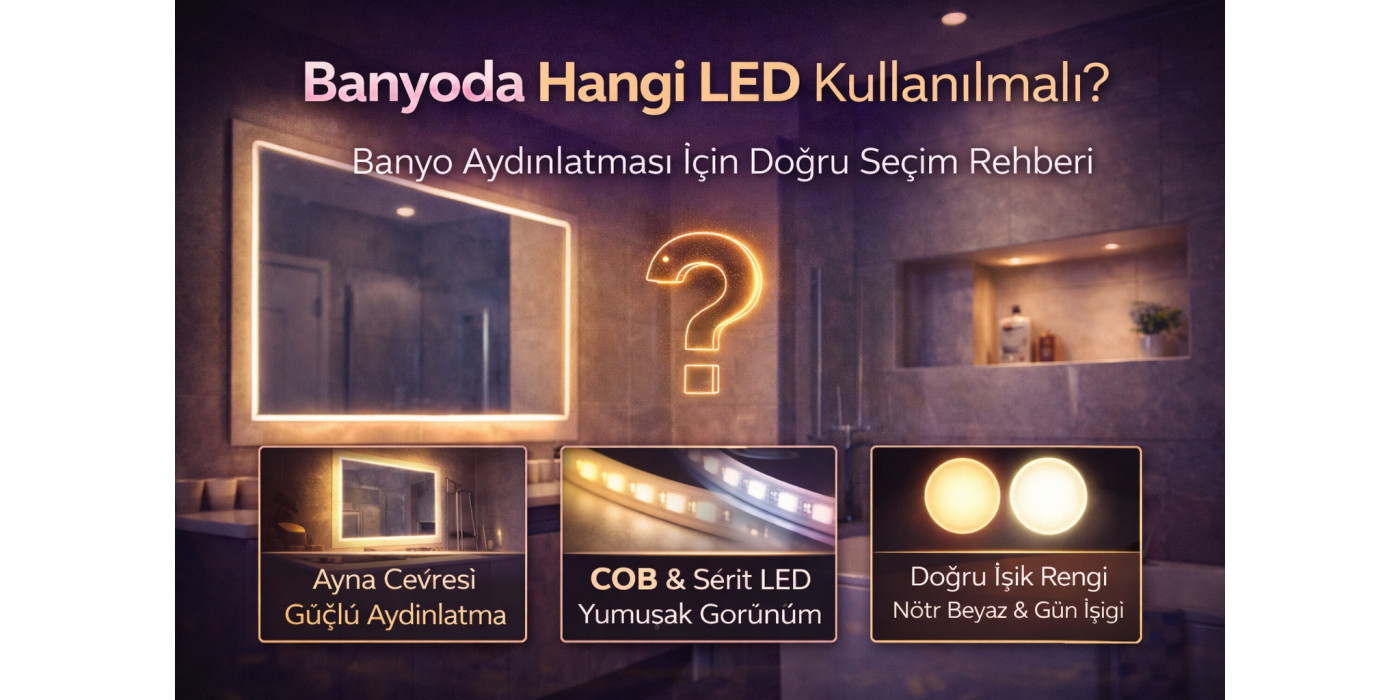 Banyoda Hangi LED Kullanılmalı? Banyo Aydınlatması İçin Doğru Seçim Rehberi