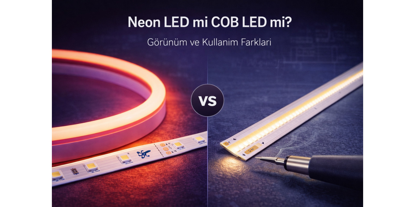 Neon LED mi COB LED mi? Görünüm ve Kullanım Farkları