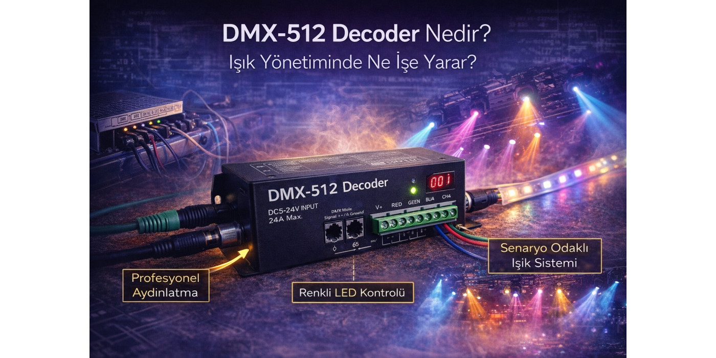 DMX-512 Decoder Nedir? Işık Yönetiminde Ne İşe Yarar?