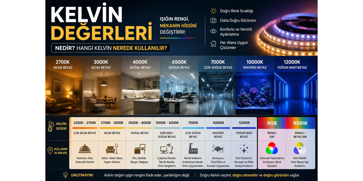 Kelvin Değerleri Nedir? Hangi Kelvin Nerede Kullanılır?