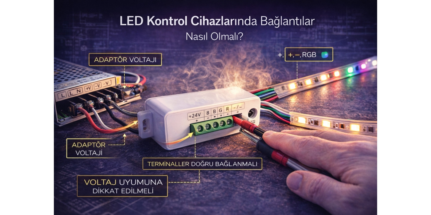 LED Kontrol Cihazlarında Bağlantılar Nasıl Olmalı?