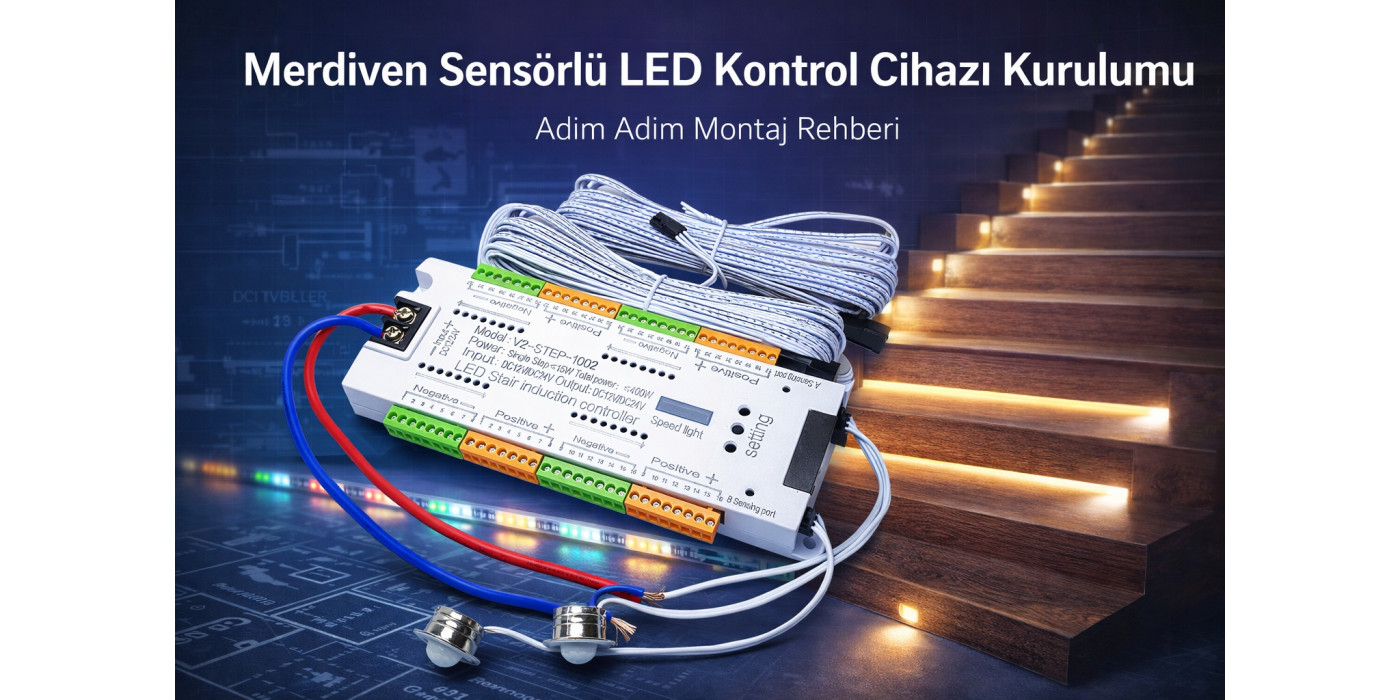 Merdiven Sensörlü LED Kontrol Cihazı Kurulumu Nasıl Yapılır?