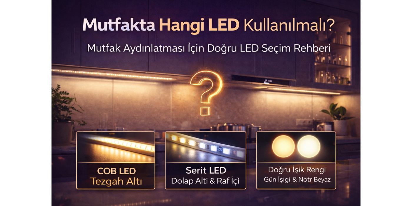 Mutfakta Hangi LED Kullanılmalı? Mutfak Aydınlatması İçin Doğru LED Seçim Rehberi